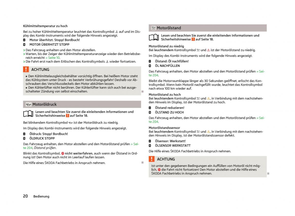 Skoda Octavia III 3 Handbuch / page 22