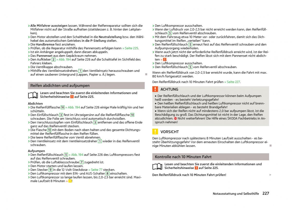 Skoda Octavia III 3 Handbuch / page 229