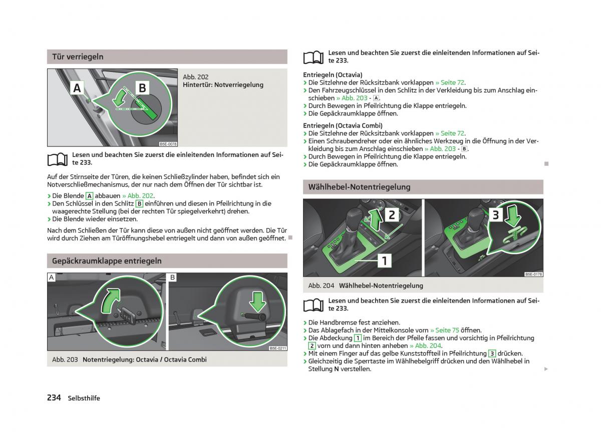 Skoda Octavia III 3 Handbuch / page 236