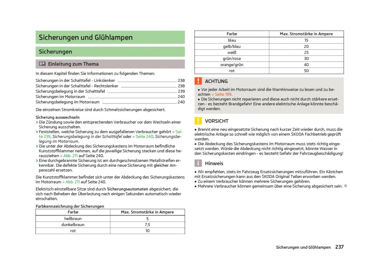 Skoda Octavia III 3 Handbuch / page 239