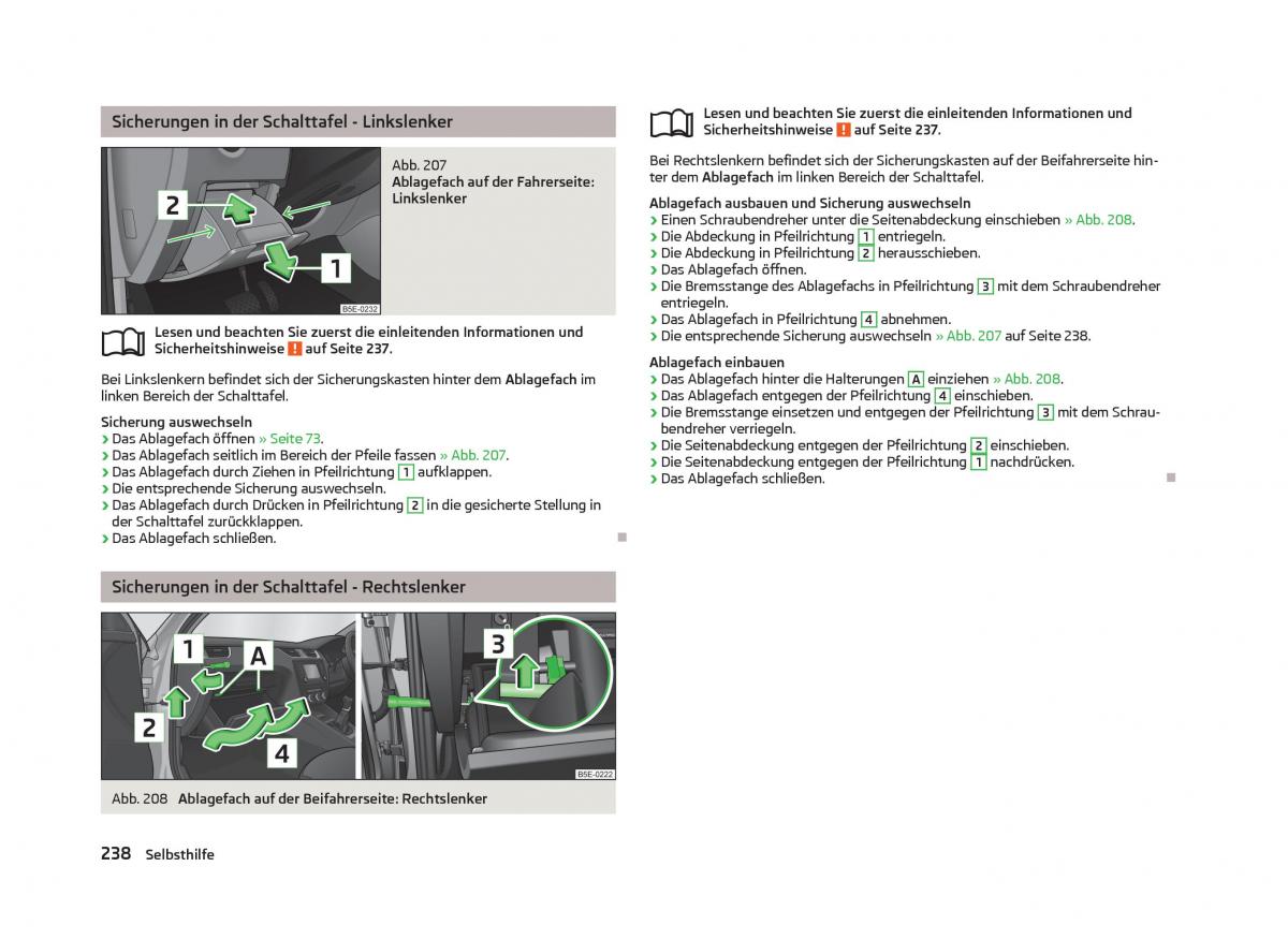 Skoda Octavia III 3 Handbuch / page 240