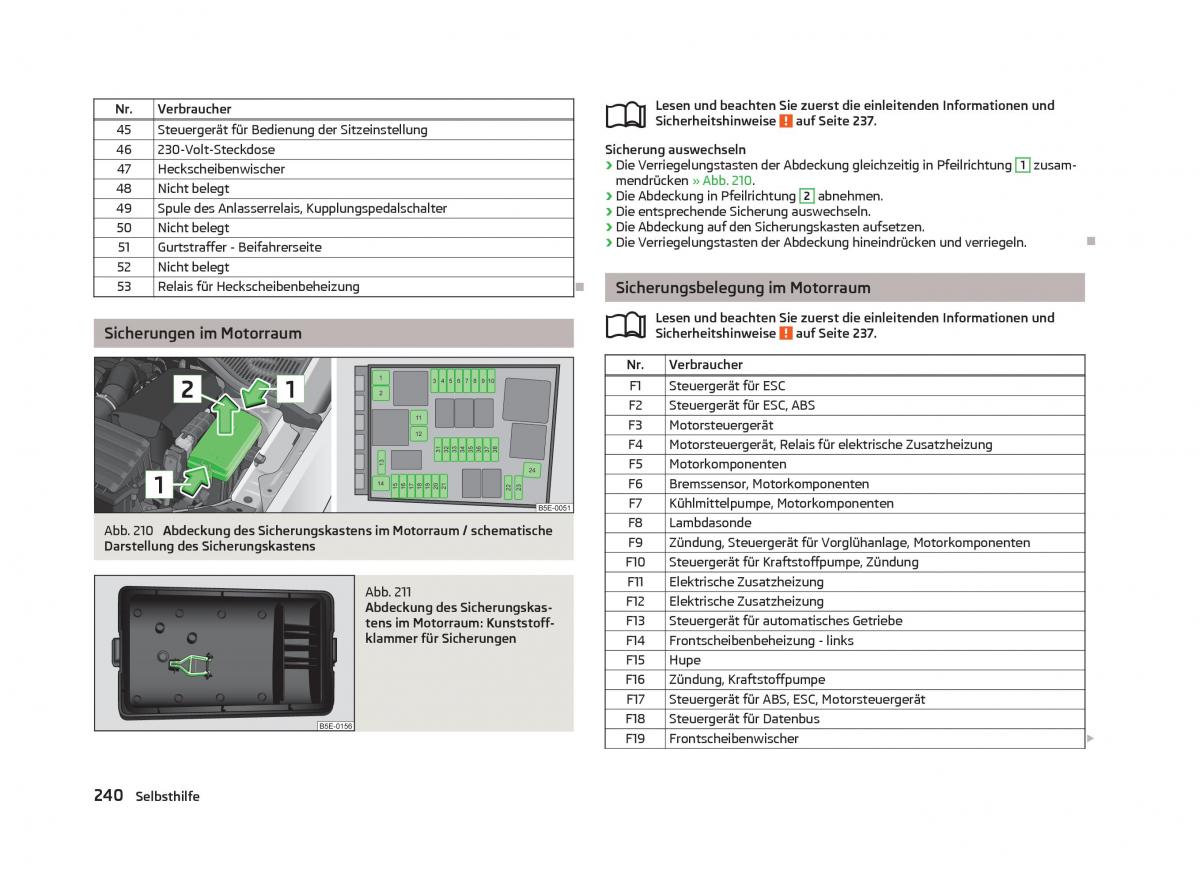 Skoda Octavia III 3 Handbuch / page 242