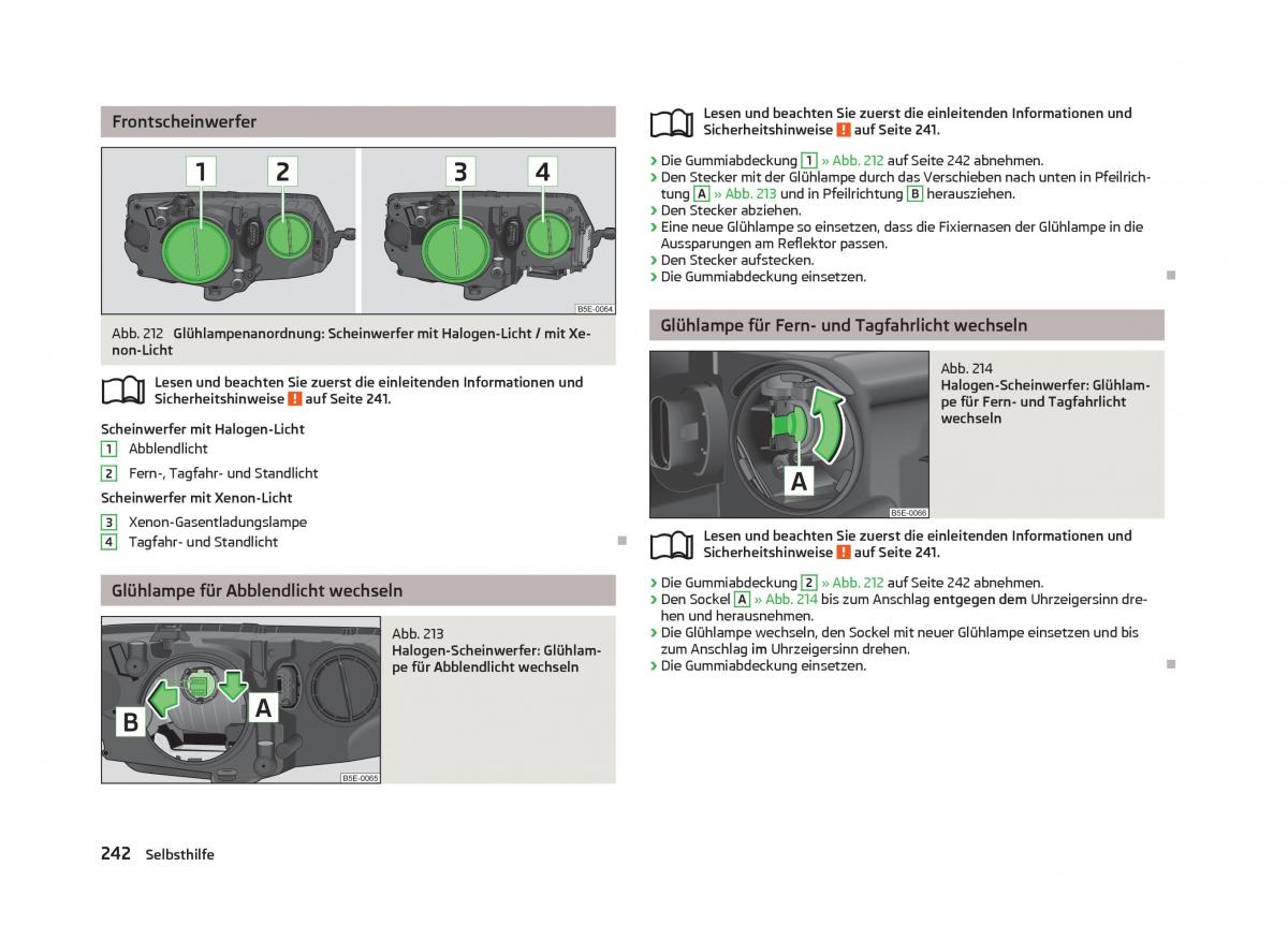 Skoda Octavia III 3 Handbuch / page 244