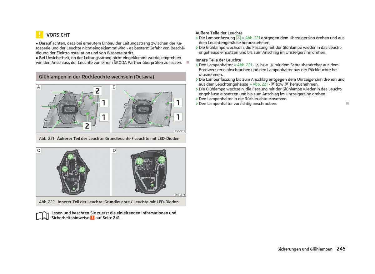 Skoda Octavia III 3 Handbuch / page 247