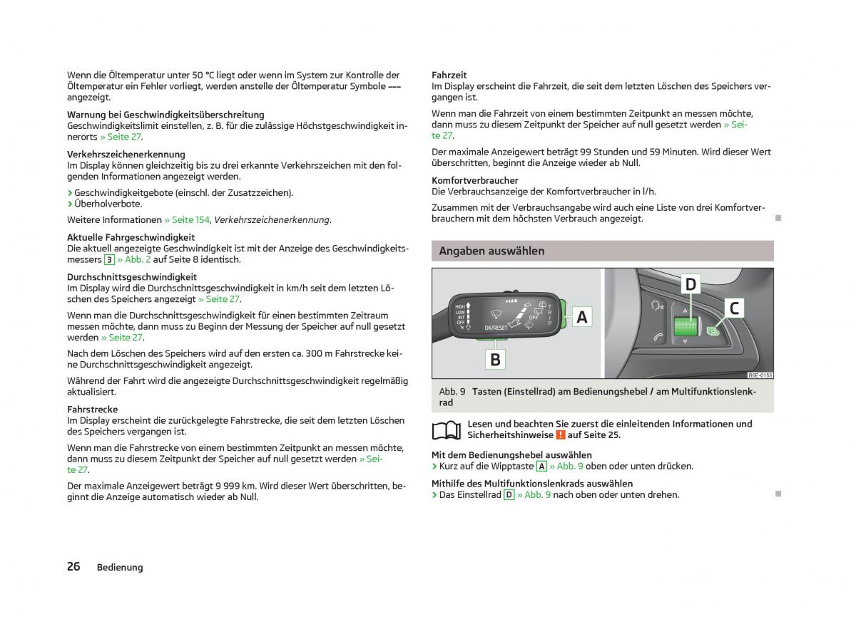 Skoda Octavia III 3 Handbuch / page 28