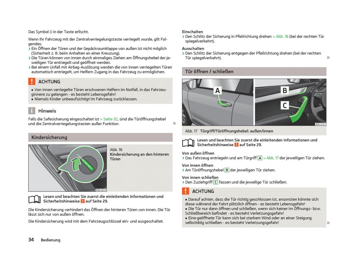 Skoda Octavia III 3 Handbuch / page 36