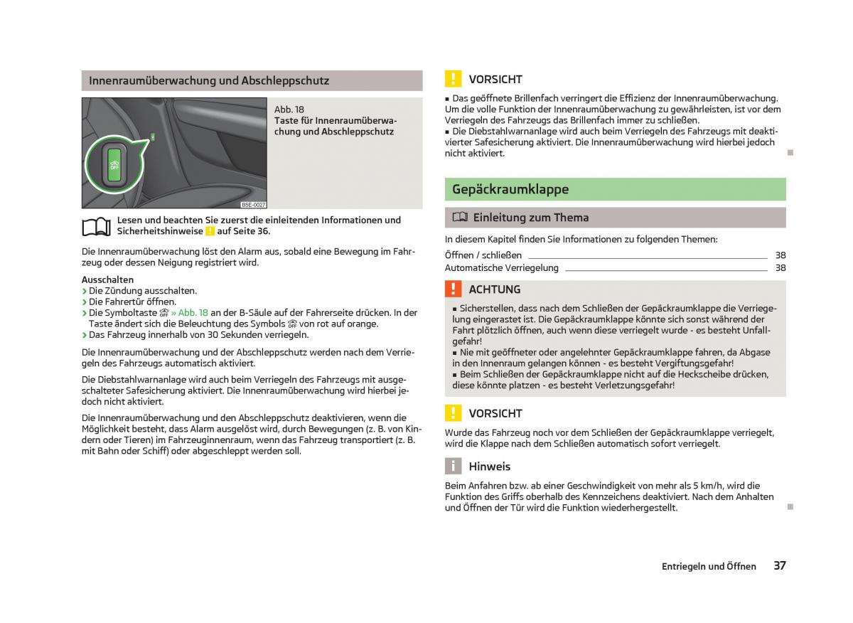 Skoda Octavia III 3 Handbuch / page 39