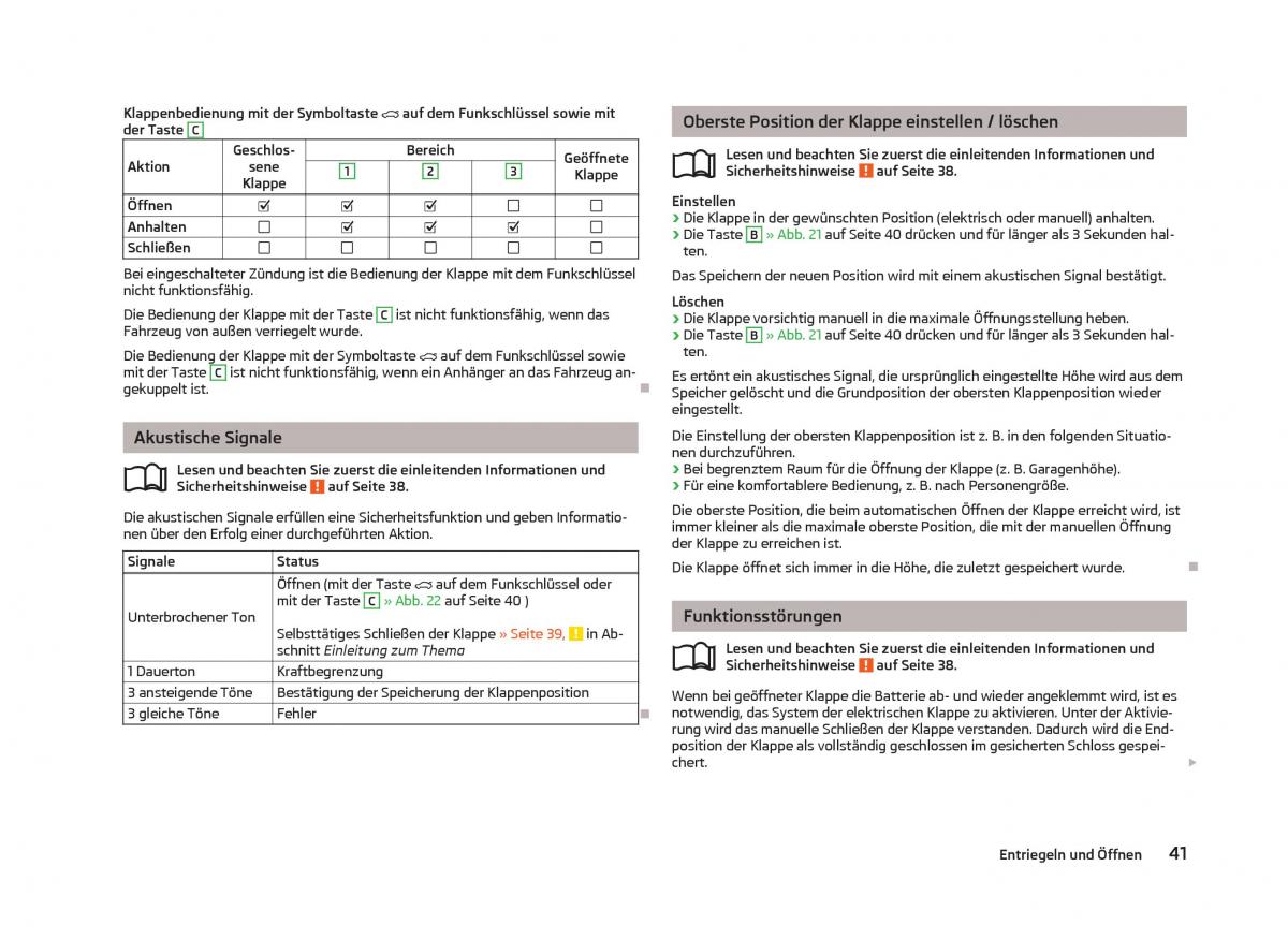 Skoda Octavia III 3 Handbuch / page 43