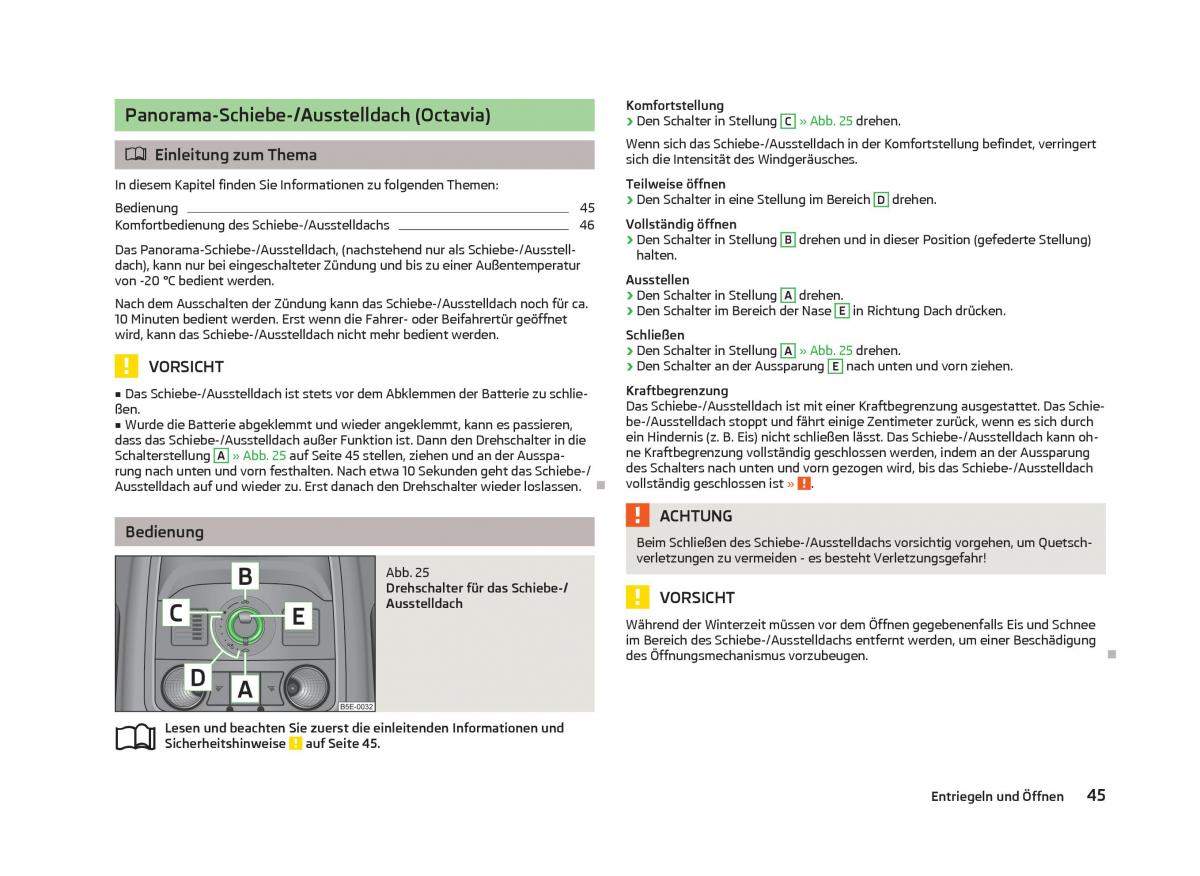 Skoda Octavia III 3 Handbuch / page 47