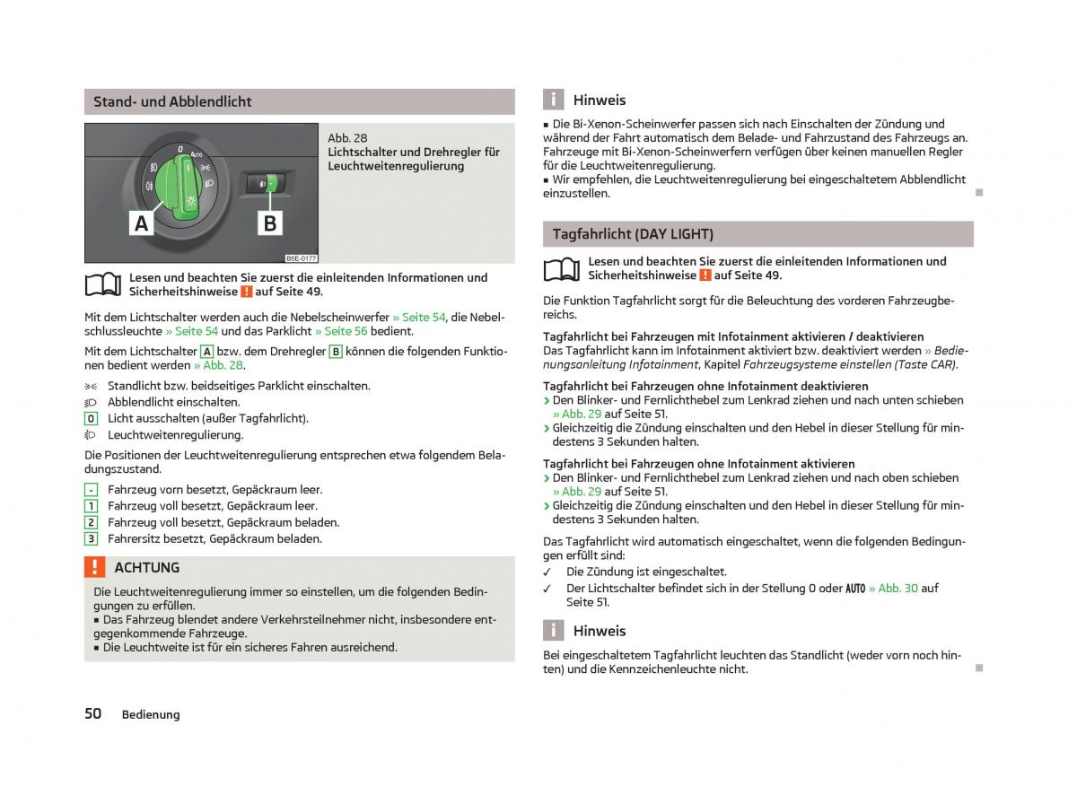 Skoda Octavia III 3 Handbuch / page 52