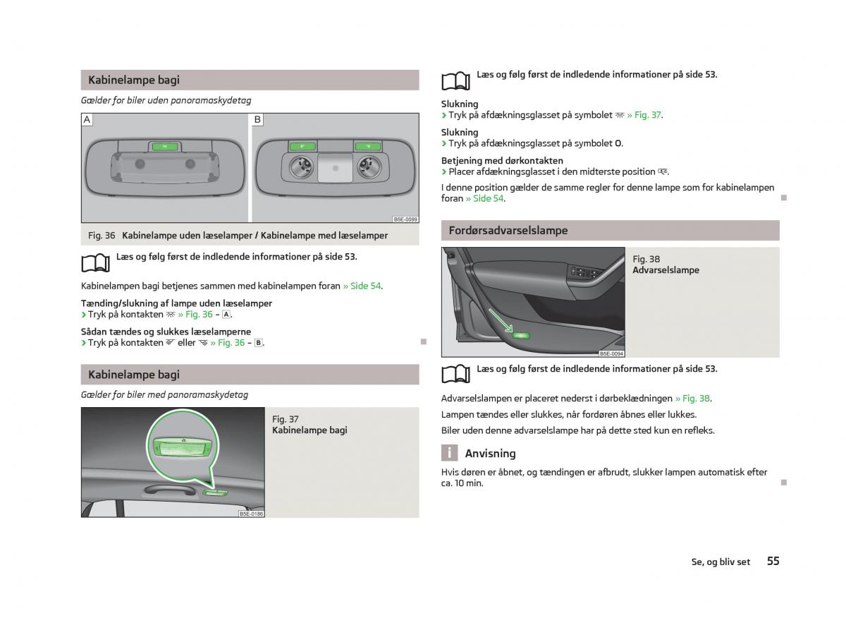 Skoda Octavia III 3 Bilens instruktionsbog / page 57