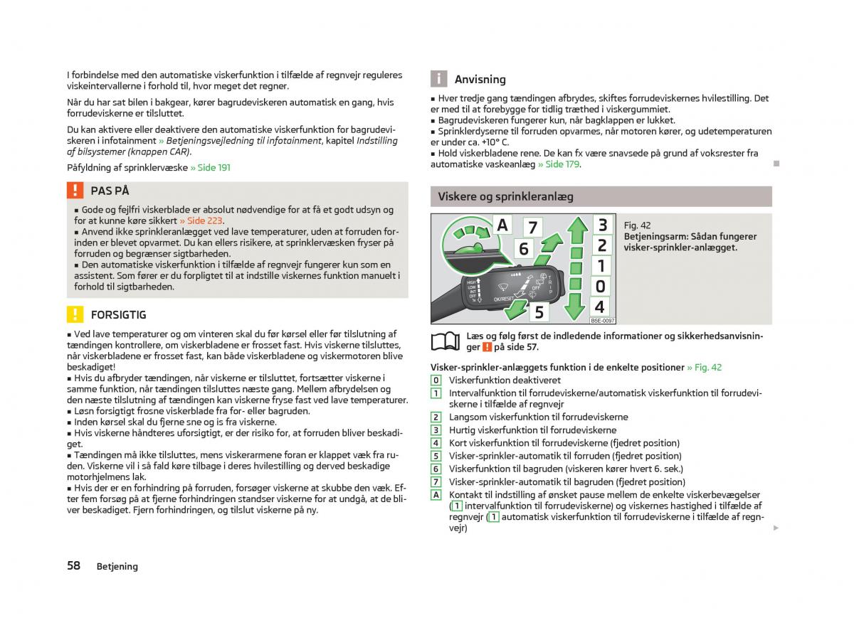 Skoda Octavia III 3 Bilens instruktionsbog / page 60