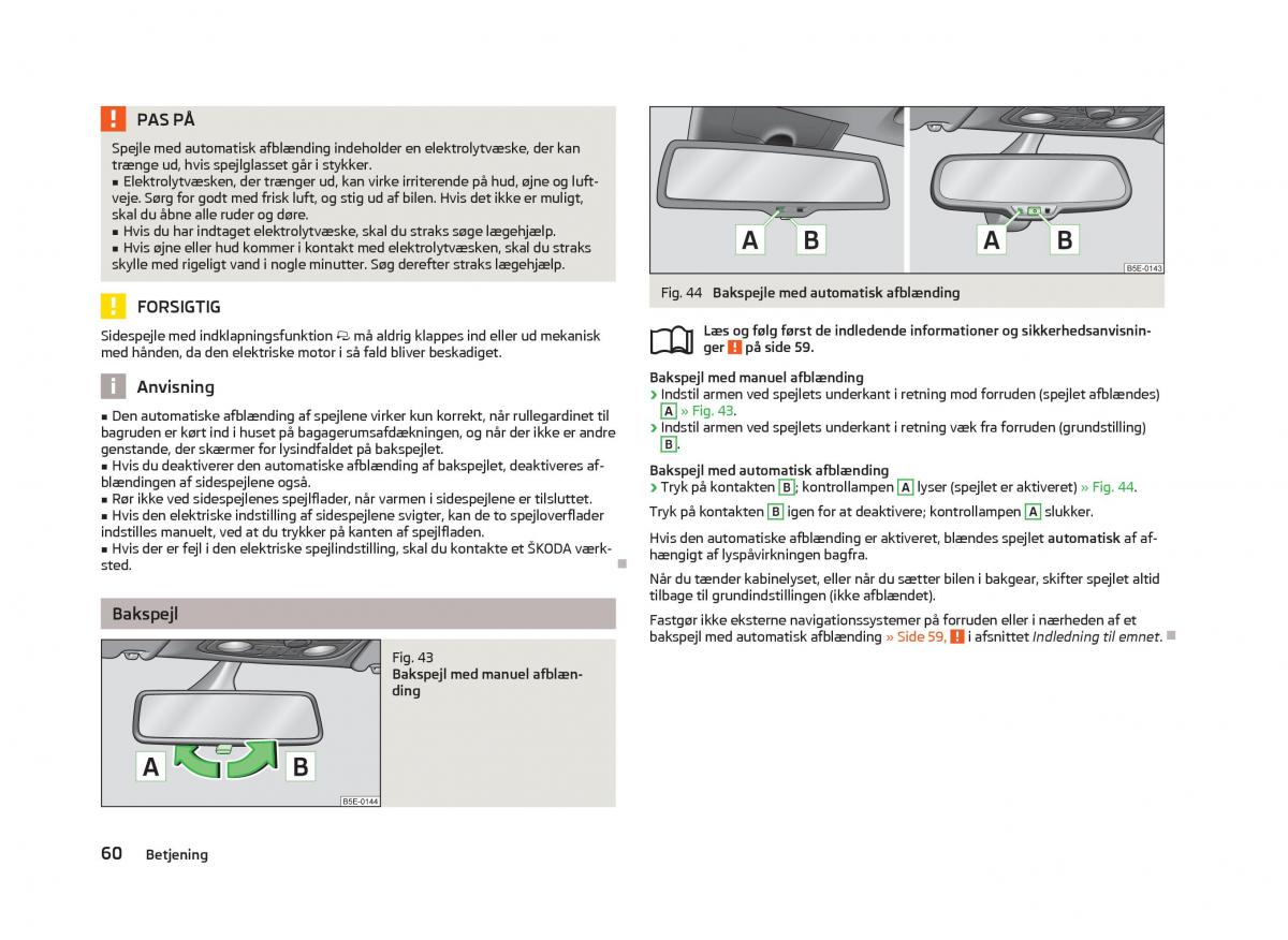 Skoda Octavia III 3 Bilens instruktionsbog / page 62