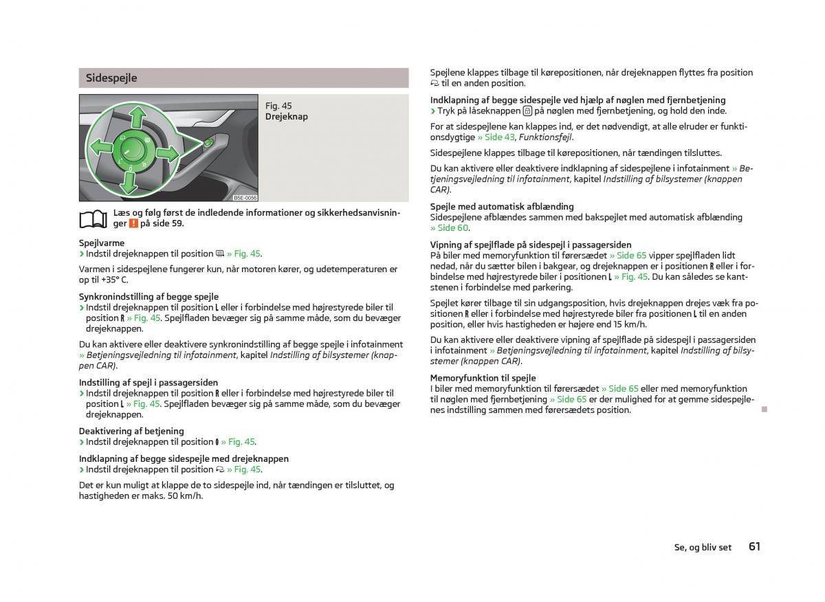 Skoda Octavia III 3 Bilens instruktionsbog / page 63