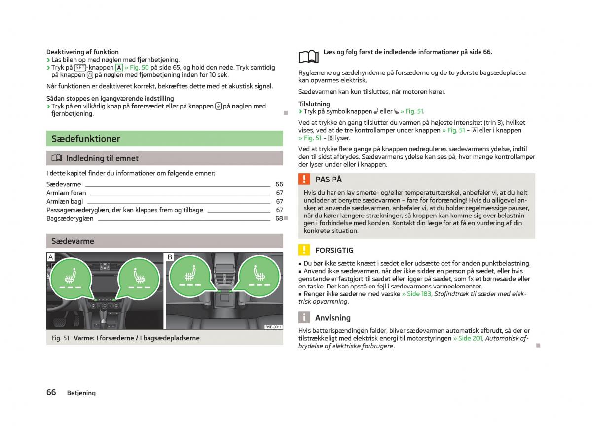 Skoda Octavia III 3 Bilens instruktionsbog / page 68