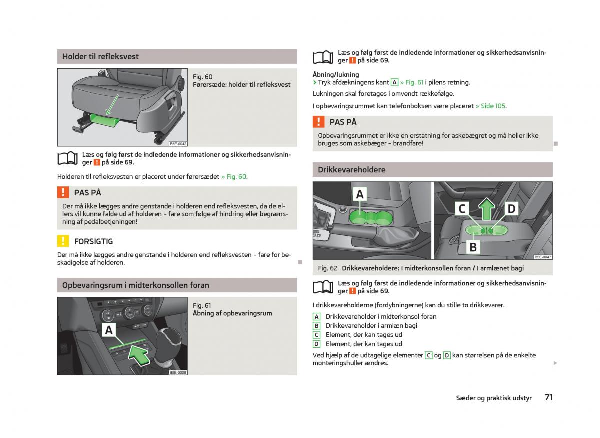 Skoda Octavia III 3 Bilens instruktionsbog / page 73