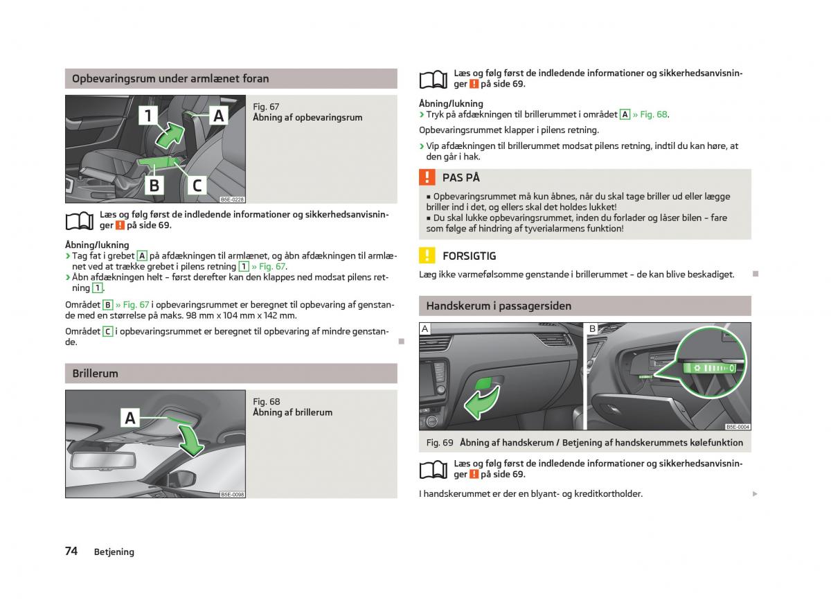 Skoda Octavia III 3 Bilens instruktionsbog / page 76