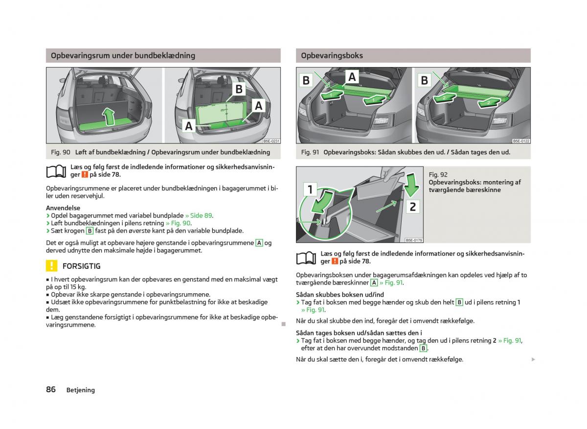 Skoda Octavia III 3 Bilens instruktionsbog / page 88