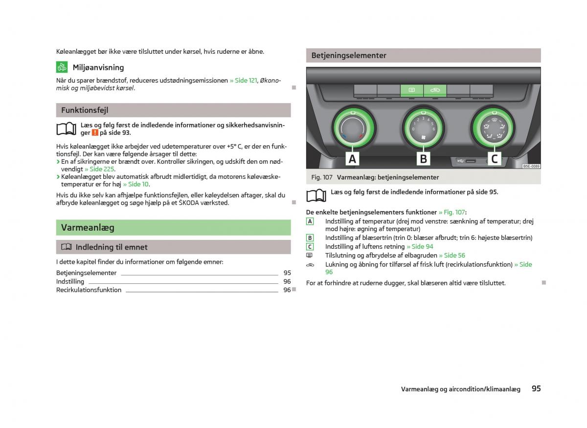 Skoda Octavia III 3 Bilens instruktionsbog / page 97