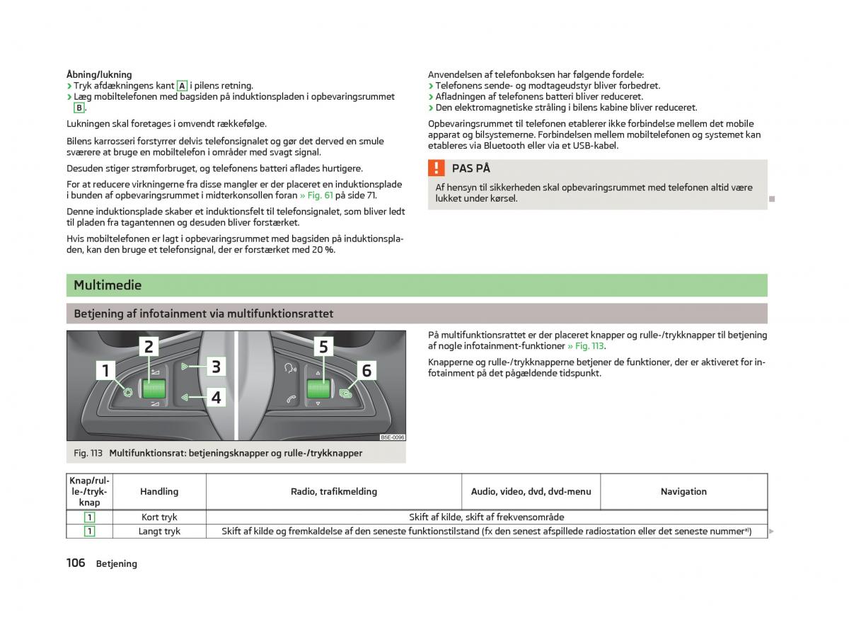 Skoda Octavia III 3 Bilens instruktionsbog / page 108