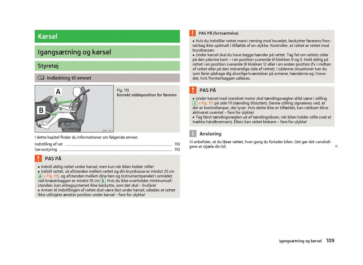 Skoda Octavia III 3 Bilens instruktionsbog / page 111