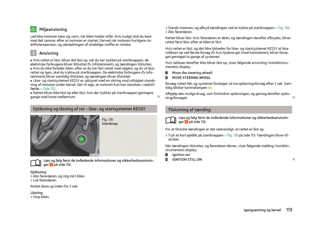 Skoda Octavia III 3 Bilens instruktionsbog / page 115