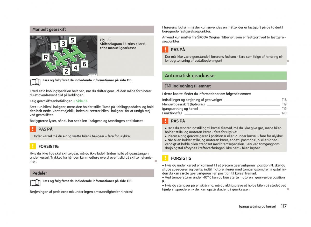 Skoda Octavia III 3 Bilens instruktionsbog / page 119