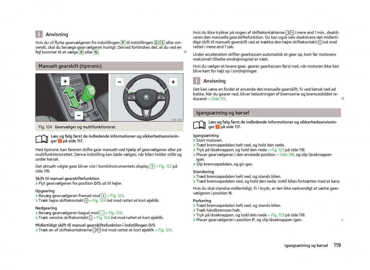 Skoda Octavia III 3 Bilens instruktionsbog / page 121