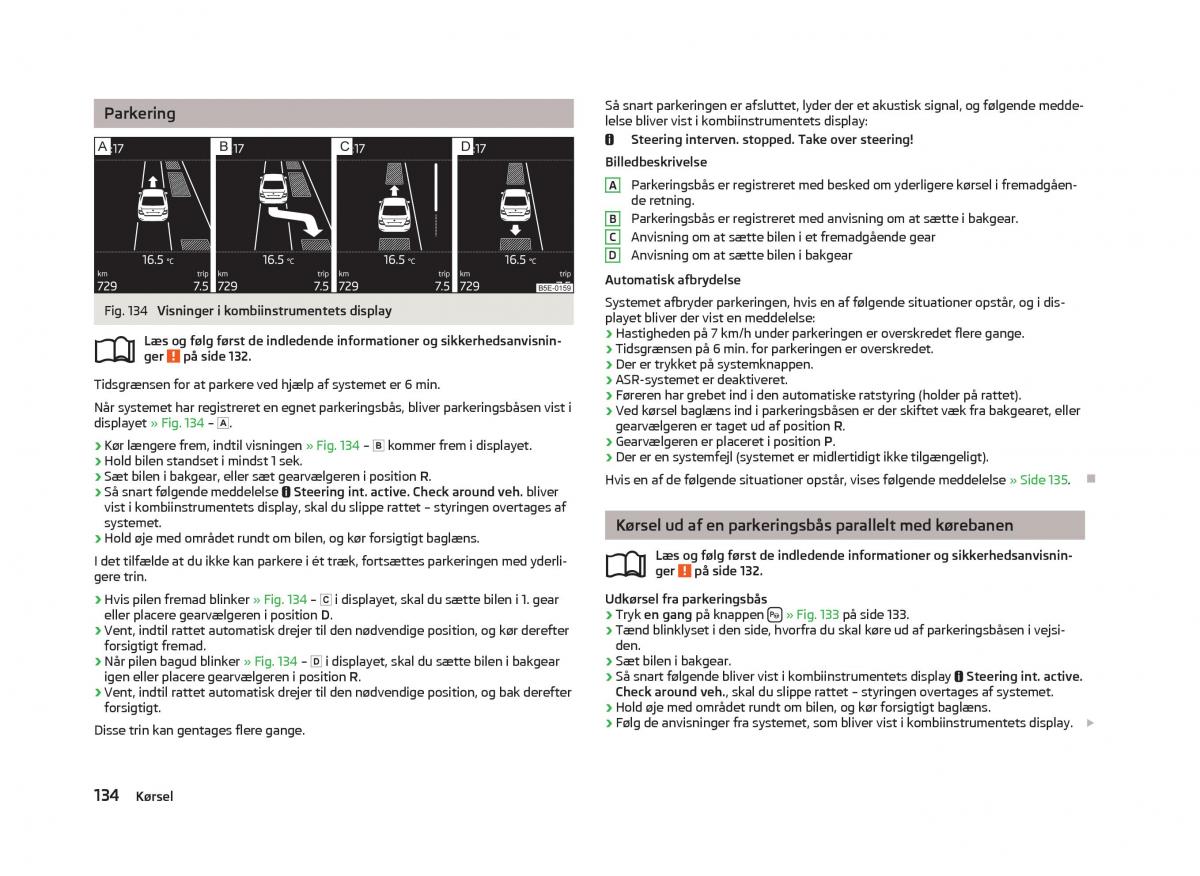 Skoda Octavia III 3 Bilens instruktionsbog / page 136