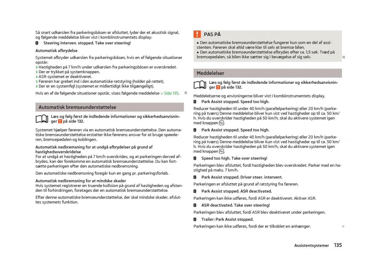 Skoda Octavia III 3 Bilens instruktionsbog / page 137