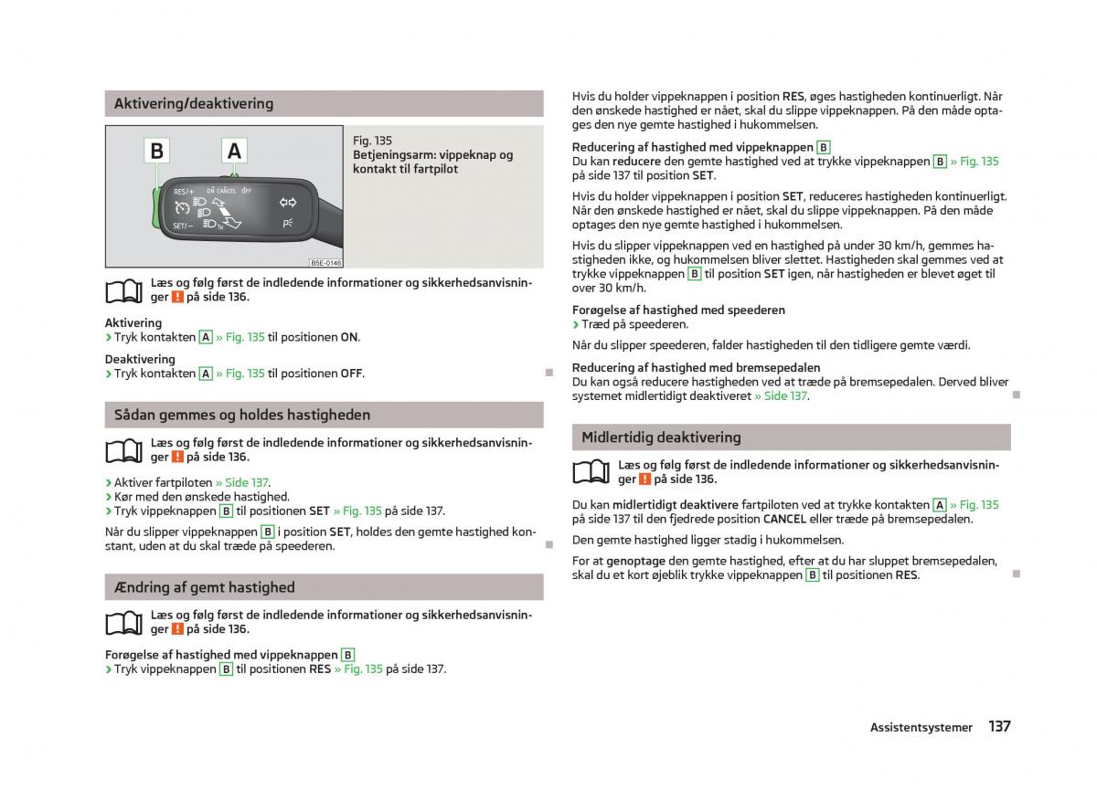 Skoda Octavia III 3 Bilens instruktionsbog / page 139