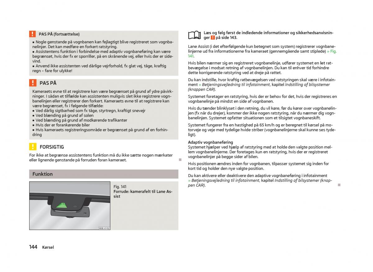 Skoda Octavia III 3 Bilens instruktionsbog / page 146