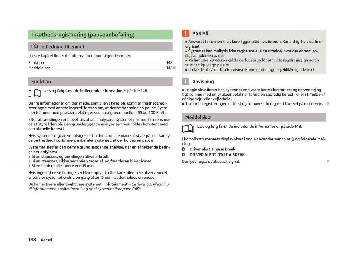 Skoda Octavia III 3 Bilens instruktionsbog / page 150