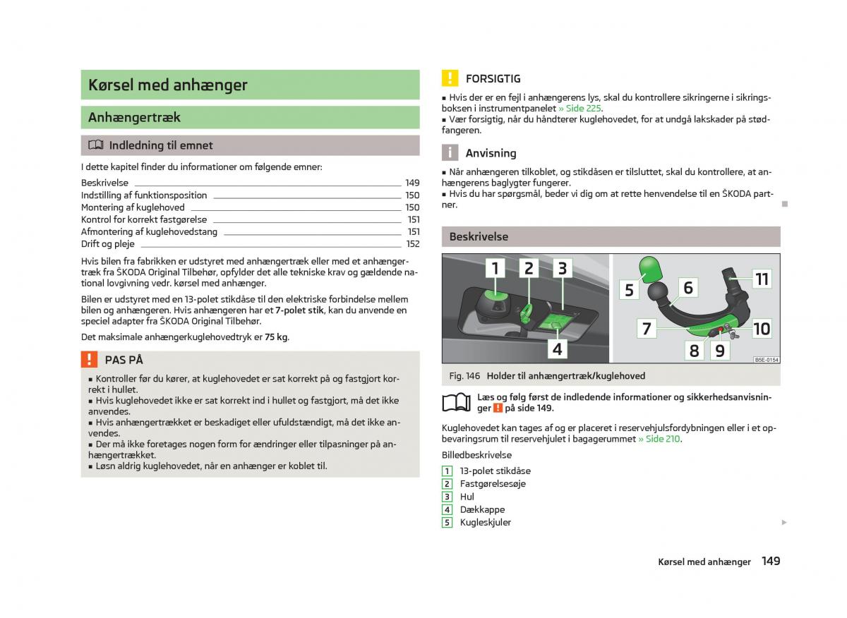 Skoda Octavia III 3 Bilens instruktionsbog / page 151