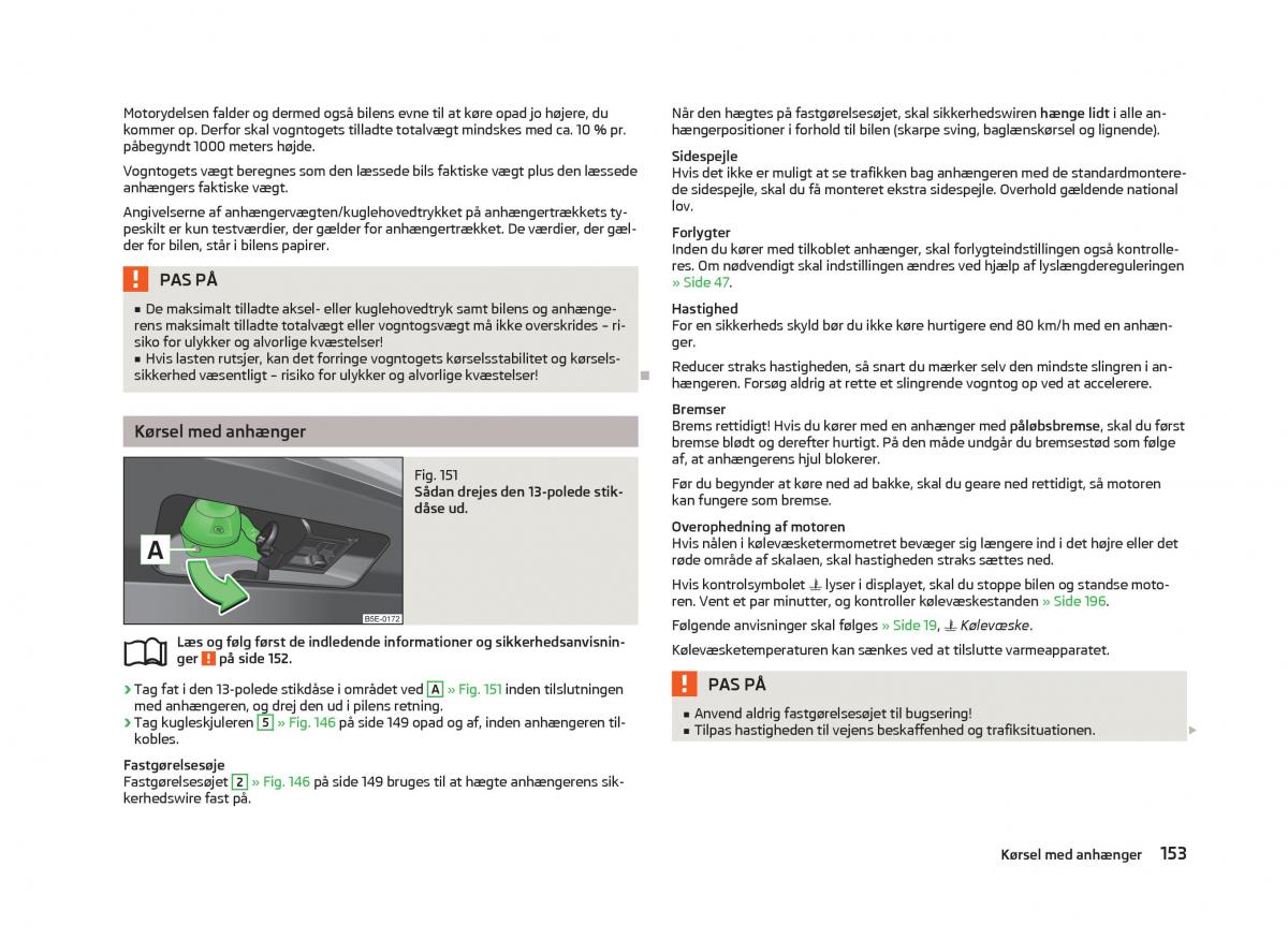 Skoda Octavia III 3 Bilens instruktionsbog / page 155