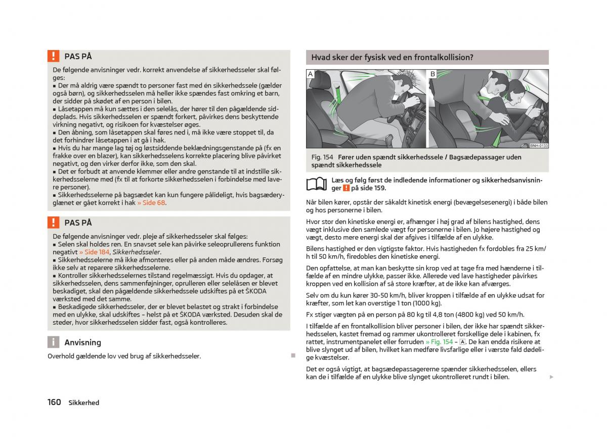 Skoda Octavia III 3 Bilens instruktionsbog / page 162