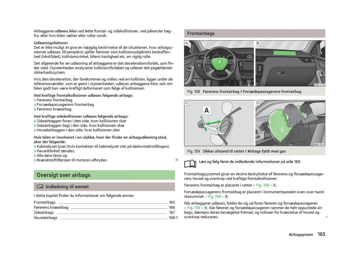 Skoda Octavia III 3 Bilens instruktionsbog / page 167