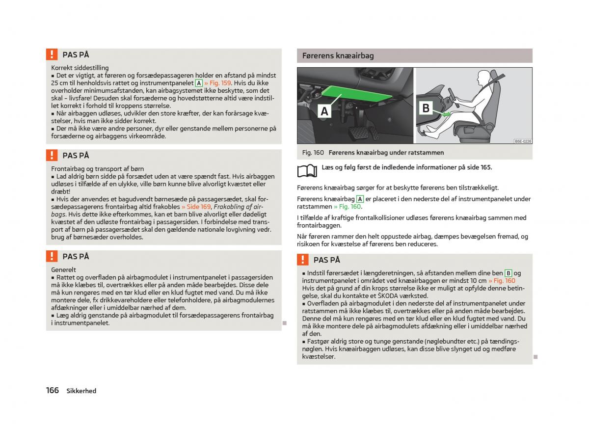 Skoda Octavia III 3 Bilens instruktionsbog / page 168