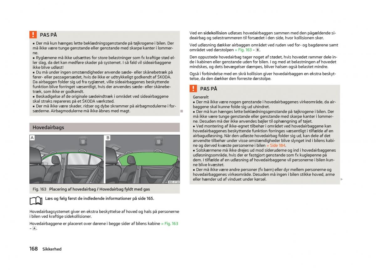 Skoda Octavia III 3 Bilens instruktionsbog / page 170