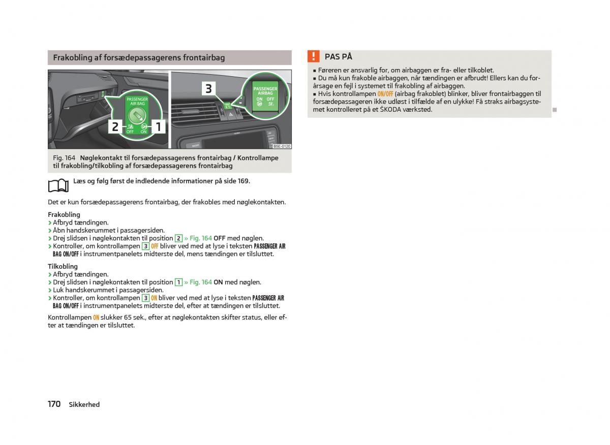 Skoda Octavia III 3 Bilens instruktionsbog / page 172