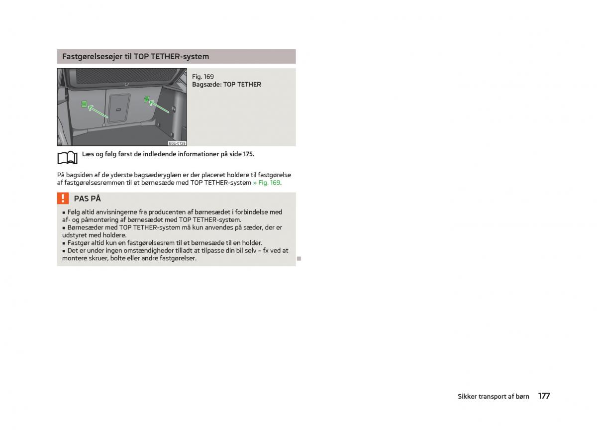 Skoda Octavia III 3 Bilens instruktionsbog / page 179