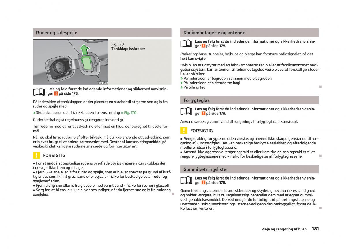 Skoda Octavia III 3 Bilens instruktionsbog / page 183