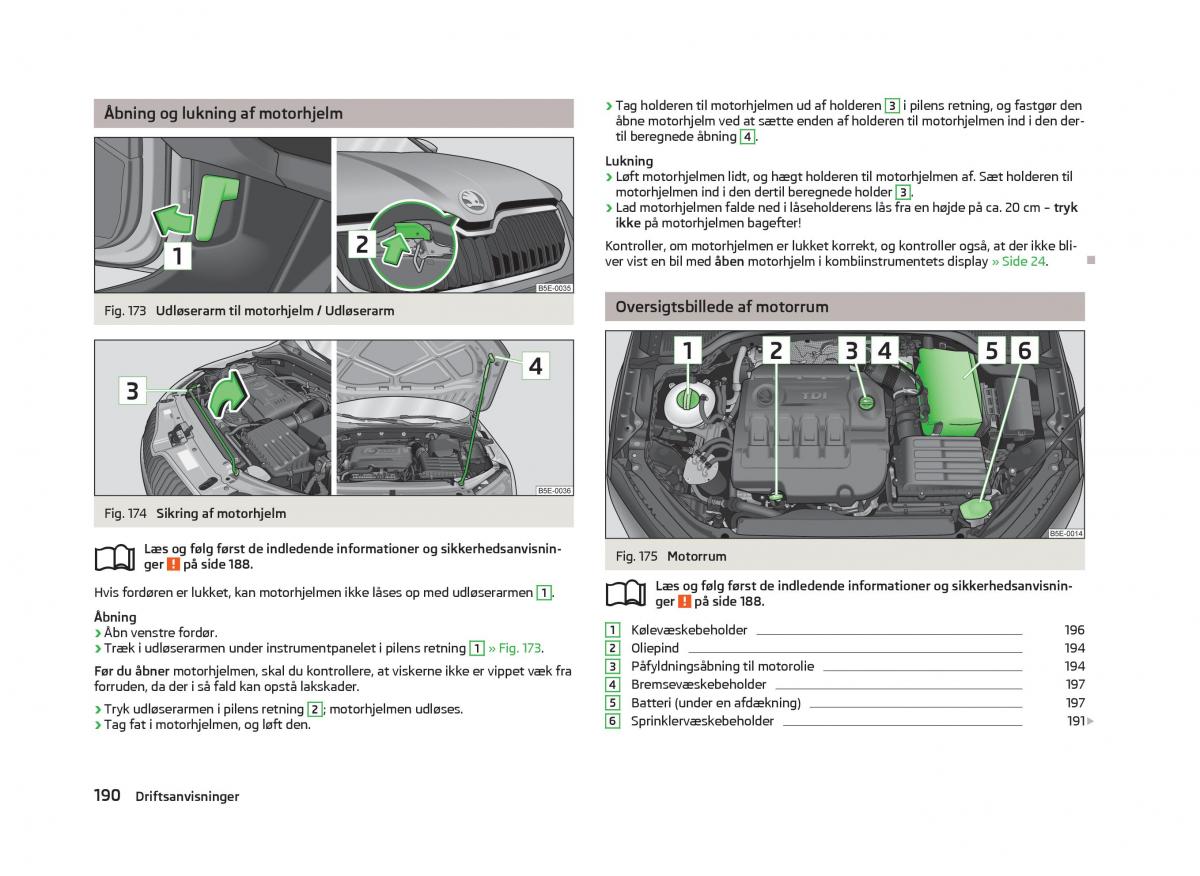 Skoda Octavia III 3 Bilens instruktionsbog / page 192