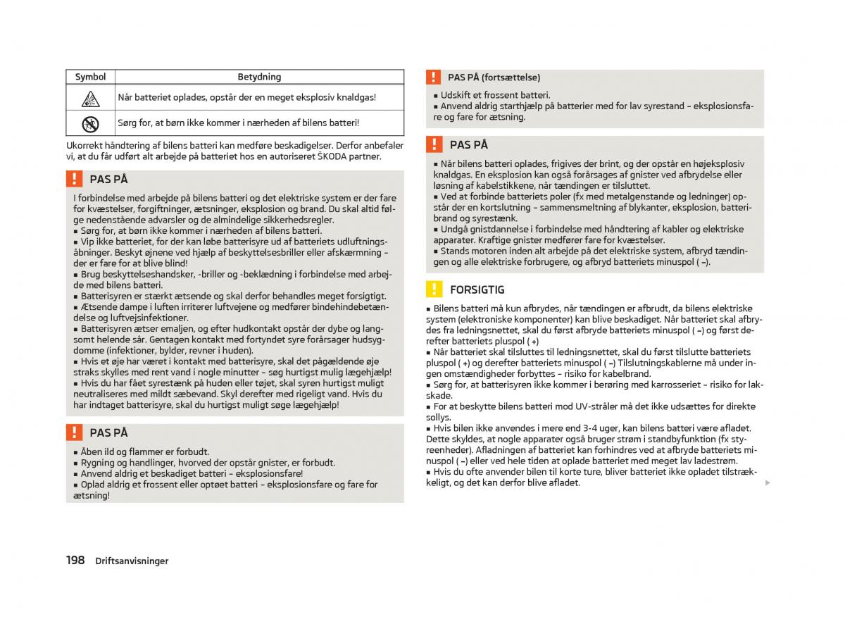 Skoda Octavia III 3 Bilens instruktionsbog / page 200