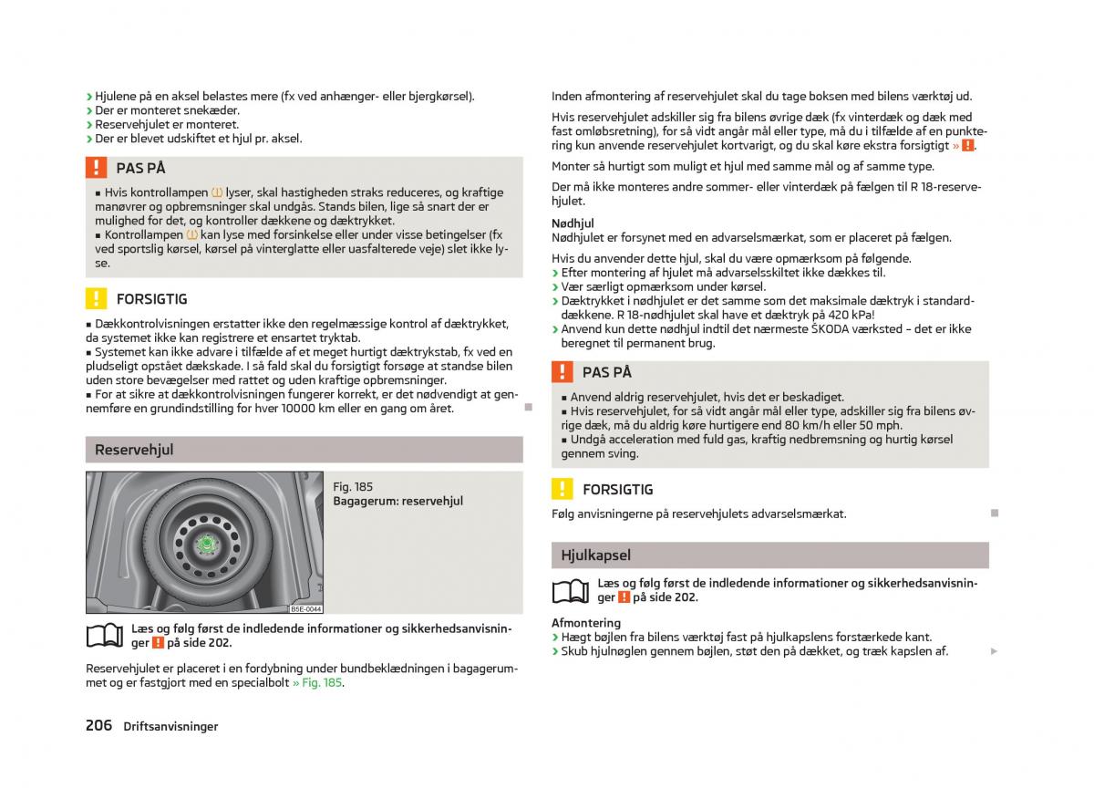 Skoda Octavia III 3 Bilens instruktionsbog / page 208