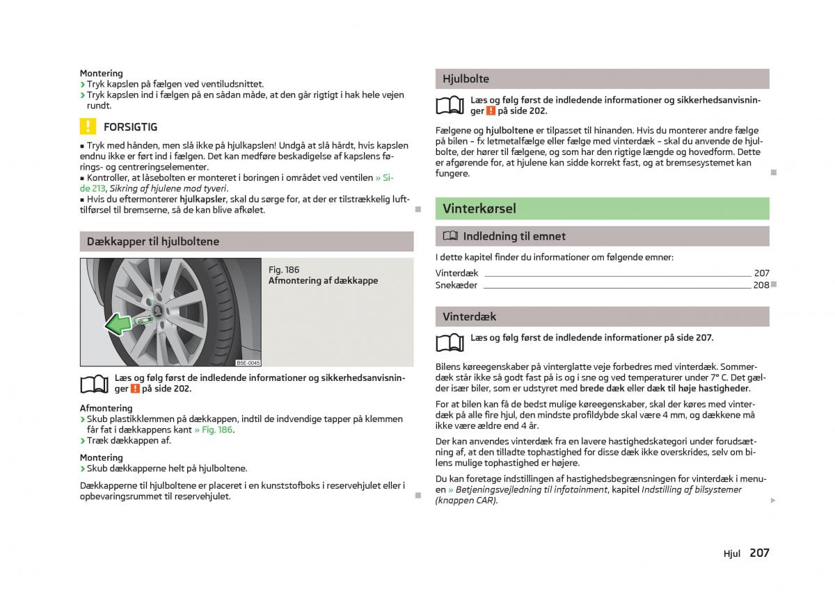 Skoda Octavia III 3 Bilens instruktionsbog / page 209