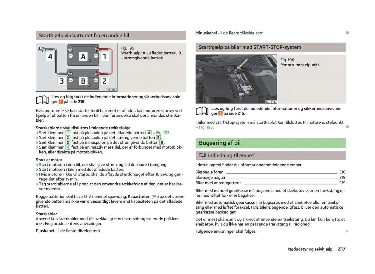 Skoda Octavia III 3 Bilens instruktionsbog / page 219