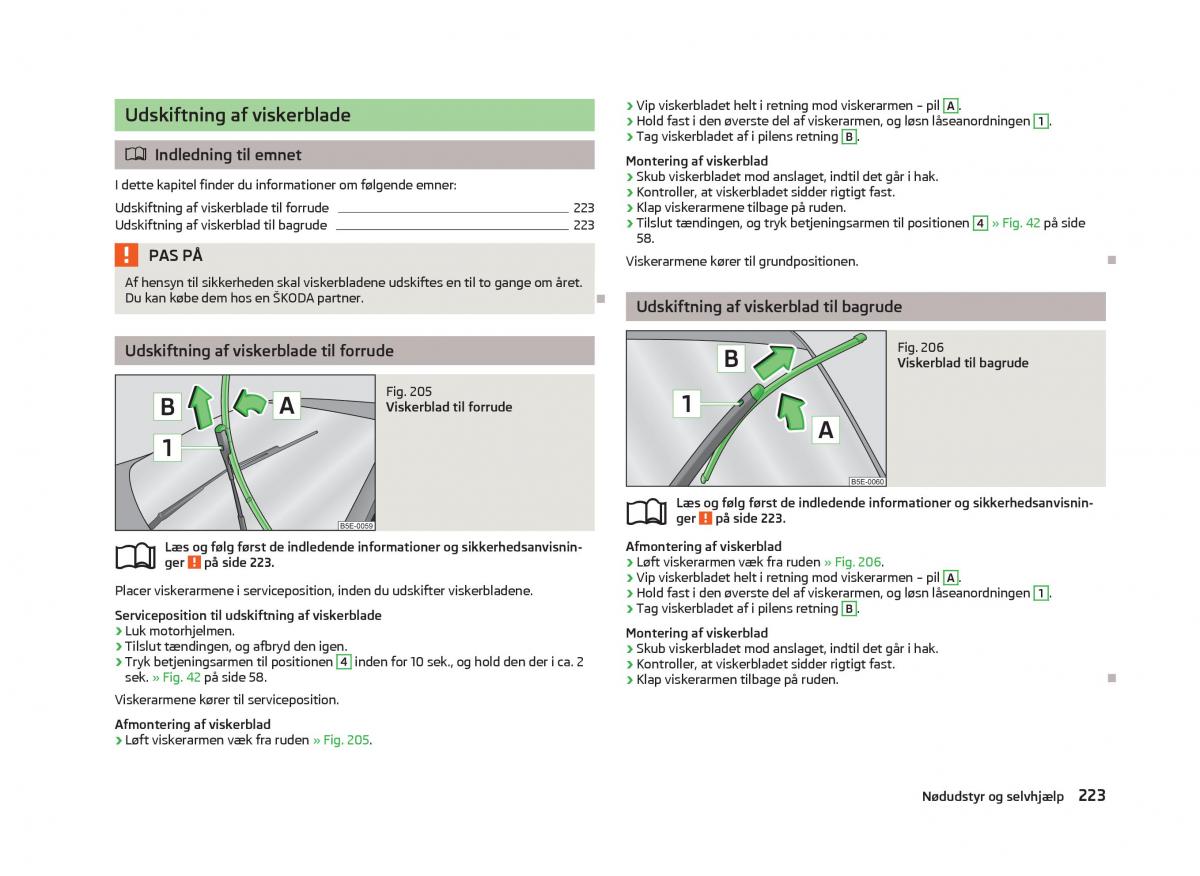 Skoda Octavia III 3 Bilens instruktionsbog / page 225