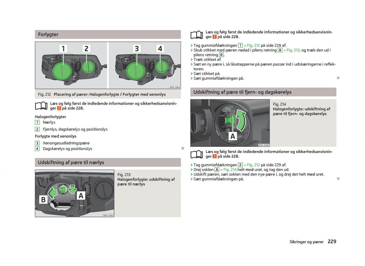 Skoda Octavia III 3 Bilens instruktionsbog / page 231