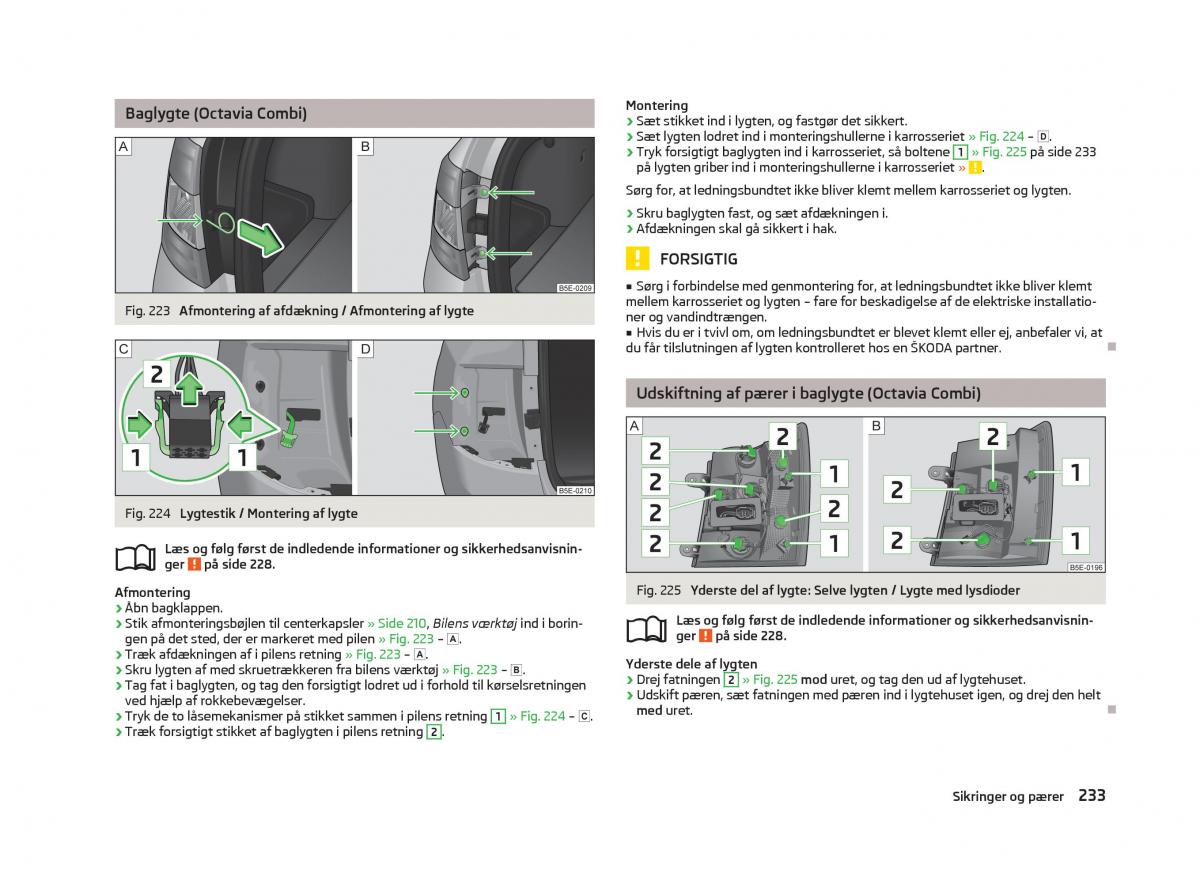 Skoda Octavia III 3 Bilens instruktionsbog / page 235